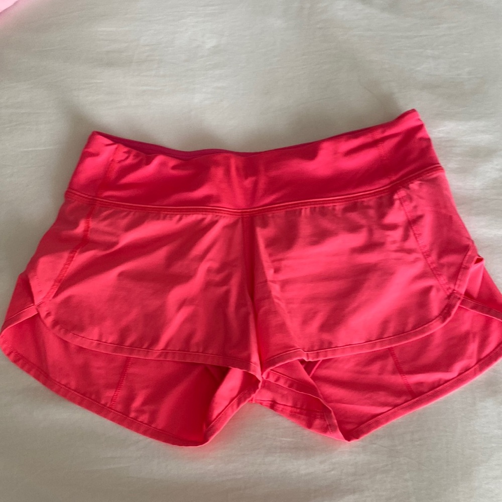 Lululemon Neon Pink Speed Up shorts